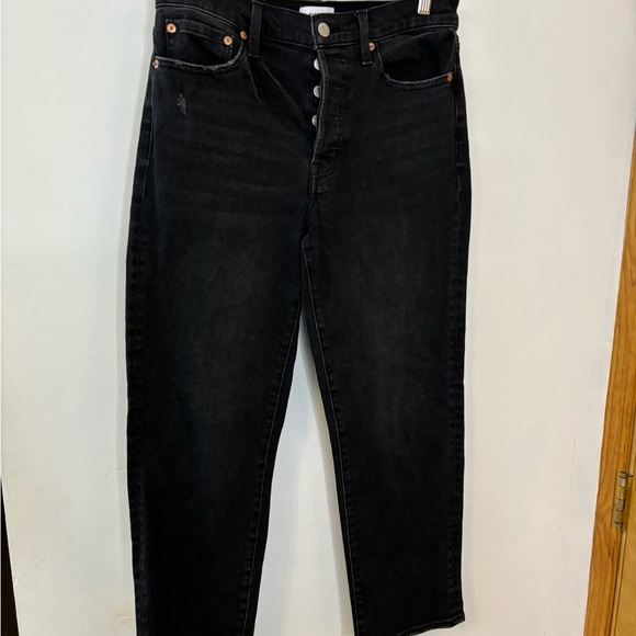 Pistola Black High Rise Straight Ankle Hidden Button Fly Jeans - Picture 2 of 9